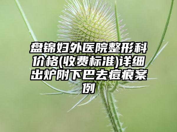 盘锦妇外医院整形科价格(收费标准)详细出炉附下巴去痘痕案例