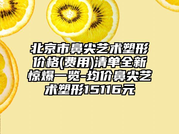 北京市鼻尖艺术塑形价格(费用)清单全新惊爆一览-均价鼻尖艺术塑形15116元