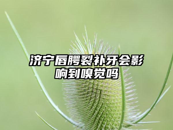 济宁唇腭裂补牙会影响到嗅觉吗