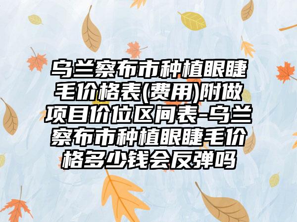 乌兰察布市种植眼睫毛价格表(费用)附做项目价位区间表-乌兰察布市种植眼睫毛价格多少钱会反弹吗