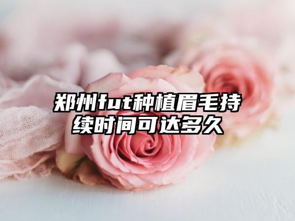 郑州fut种植眉毛持续时间可达多久