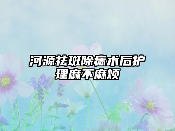 河源祛斑除痣术后护理麻不麻烦