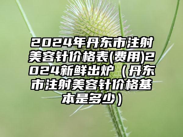 2024年丹东市注射美容针价格表(费用)2024新鲜出炉（丹东市注射美容针价格基本是多少）