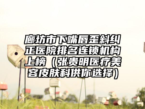 廊坊市下嘴唇歪斜纠正医院排名连锁机构上榜（张贵明医疗美容皮肤科供你选择）