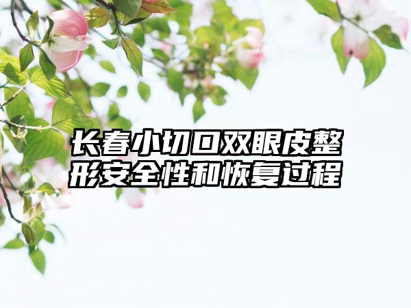 长春小切口双眼皮整形安全性和恢复过程