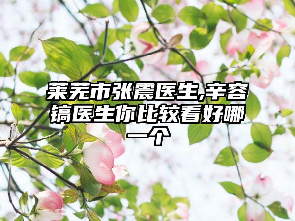 莱芜市张震医生,辛容镐医生你比较看好哪一个