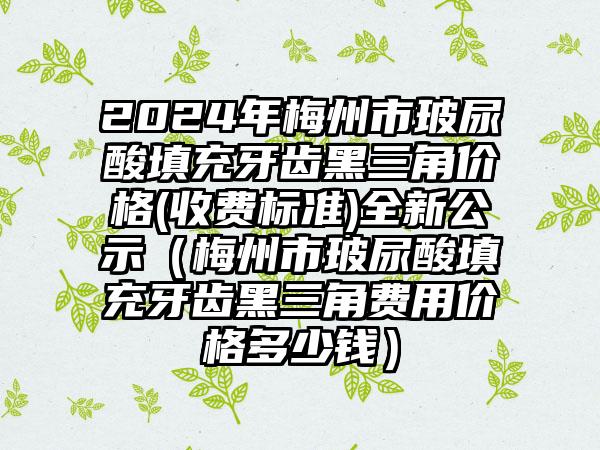 2024年梅州市玻尿酸填充牙齿黑三角价格(收费标准)全新公示（梅州市玻尿酸填充牙齿黑三角费用价格多少钱）