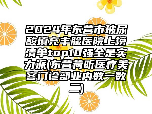 2024年东营市玻尿酸填充丰脸医院上榜清单top10强全是实力派(东营荷昕医疗美容门诊部业内数一数二)