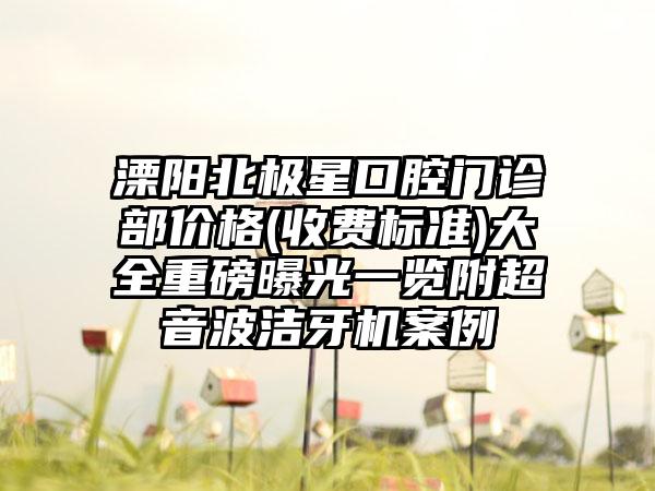 溧阳北极星口腔门诊部价格(收费标准)大全重磅曝光一览附超音波洁牙机案例