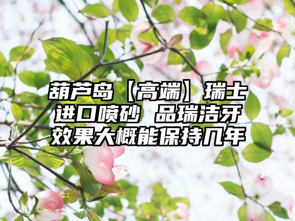 葫芦岛【高端】瑞士进口喷砂 品瑞洁牙效果大概能保持几年