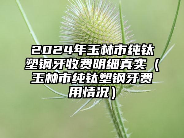 2024年玉林市纯钛塑钢牙收费明细真实（玉林市纯钛塑钢牙费用情况）