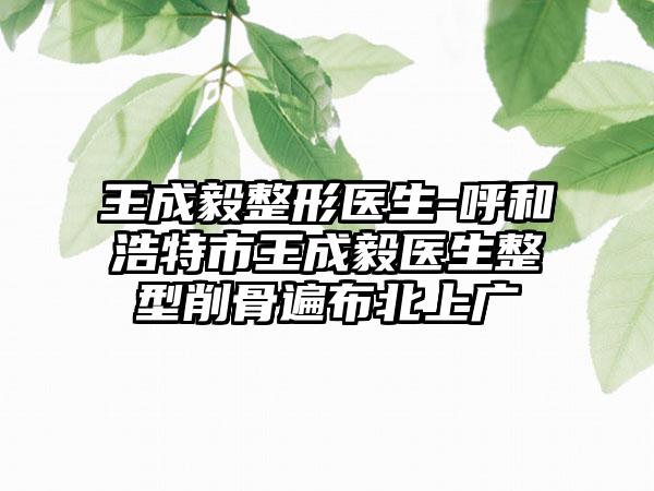 王成毅整形医生-呼和浩特市王成毅医生整型削骨遍布北上广