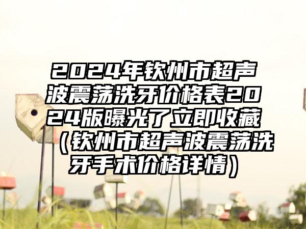 2024年钦州市超声波震荡洗牙价格表2024版曝光了立即收藏（钦州市超声波震荡洗牙手术价格详情）