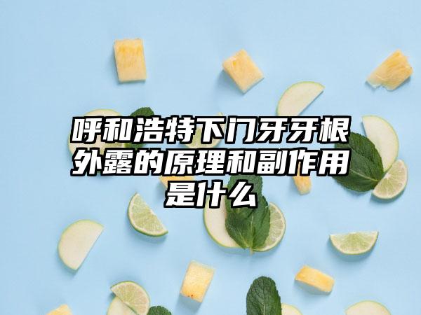 呼和浩特下门牙牙根外露的原理和副作用是什么