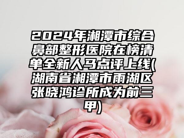 2024年湘潭市综合鼻部整形医院在榜清单全新人马点评上线(湖南省湘潭市雨湖区张晓鸿诊所成为前三甲)